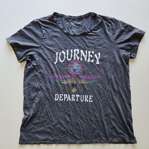 Journey Departure Band T-Shirt Graphic Tee Gray Rock & Roll Music